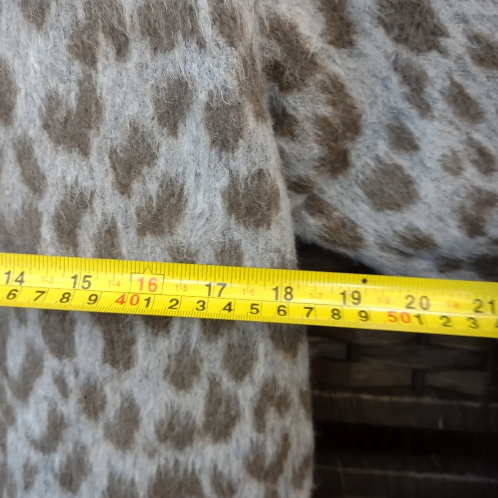 Old Navy Oversized Soft-Brushed Leopard-Print Coat Womens Size Small - Picture 6 of 7